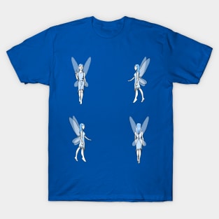 Blue Fairies on Blue T-Shirt